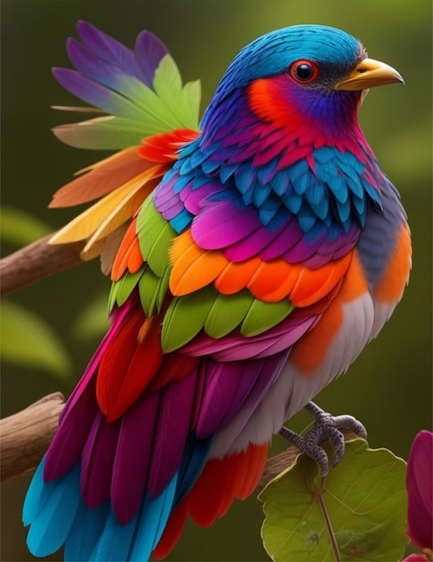 bel oiseau multicolore