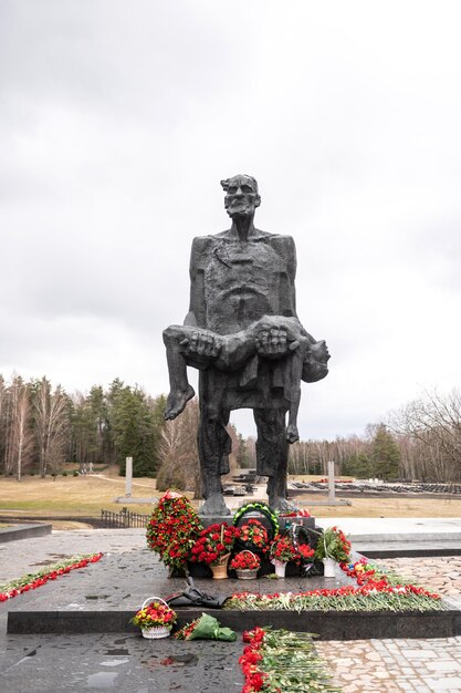 Bélarus Minsk Mars 2023 Complexe commémoratif du village de Khatyn Musée de la mémoire