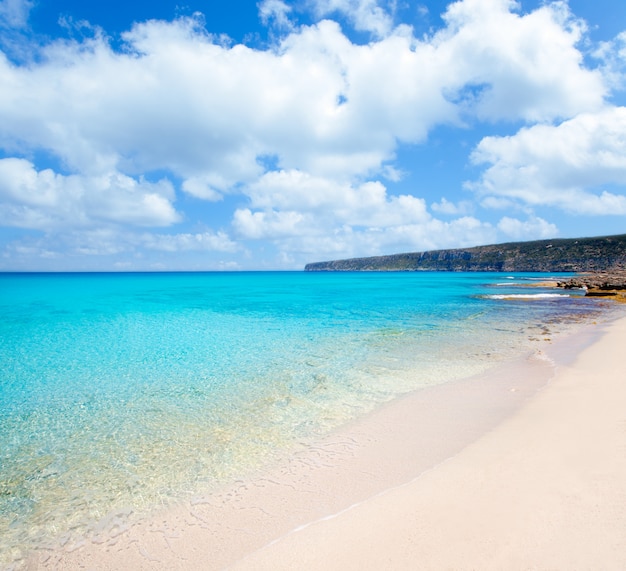 Belearic Formentera Escalo plage de sable blanc