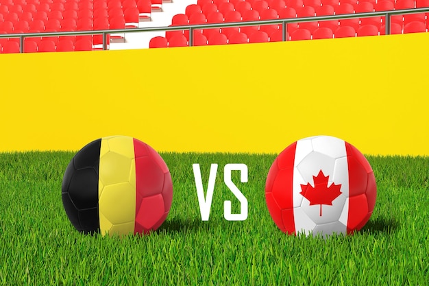 La Belgique contre le Canada au stade