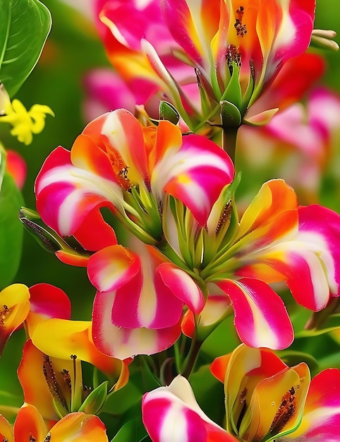 Photo la belle alstroemeria péruvienne est unique dans ce monde.