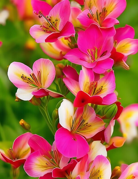 La belle Alstroemeria péruvienne est unique dans ce monde.