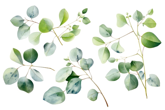 Une belle aquarelle botanique à l'arrière-plan de fleurs
