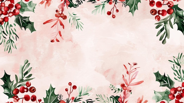Belle aquarelle de Noël Xmas à l'arrière-plan