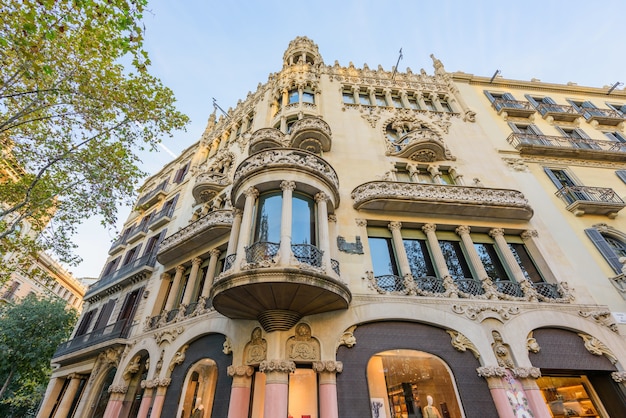 Belle architecture dans le centre-ville de Barcelone, Espagne