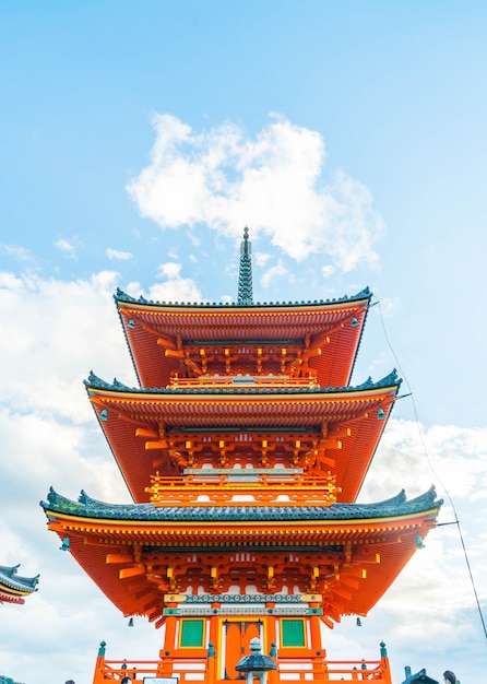 Belle architecture dans le temple de Kiyomizu-dera à Kyoto.