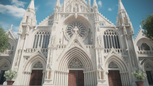 Belle architecture et façade d'église