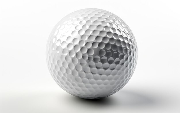 Photo une belle balle de golf blanche isolée sur un fond blanc