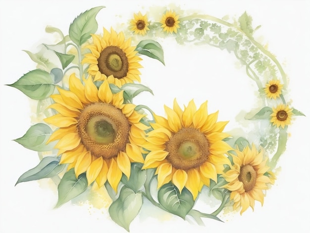 Belle bordure de tournesol