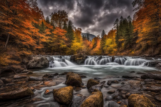 une belle cascade dans la forêt une belle cascate dans la forêts