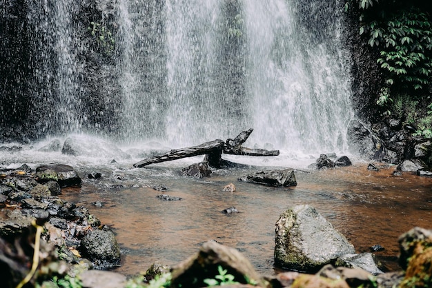 Belle cascade à West Java Indonésie