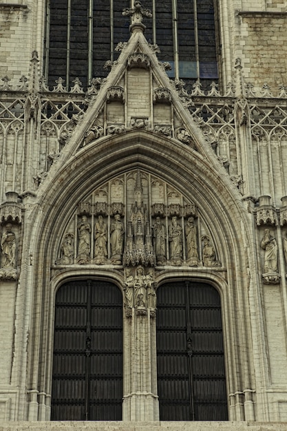 La belle cathédrale gothique Saint Michel et Sainte Gudule, Belgique, Bruxelles, Europe.