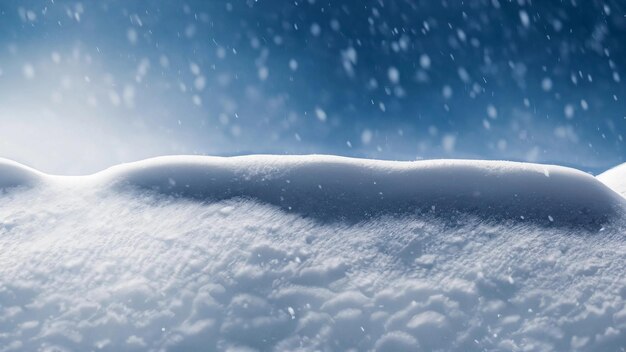 Une belle chute de neige légère tombant sur des flocons de neige