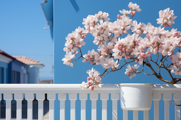 belle clôture et plante sur le fond de la maison pour la conception extérieure