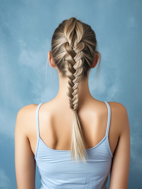 belle coiffure tressée française