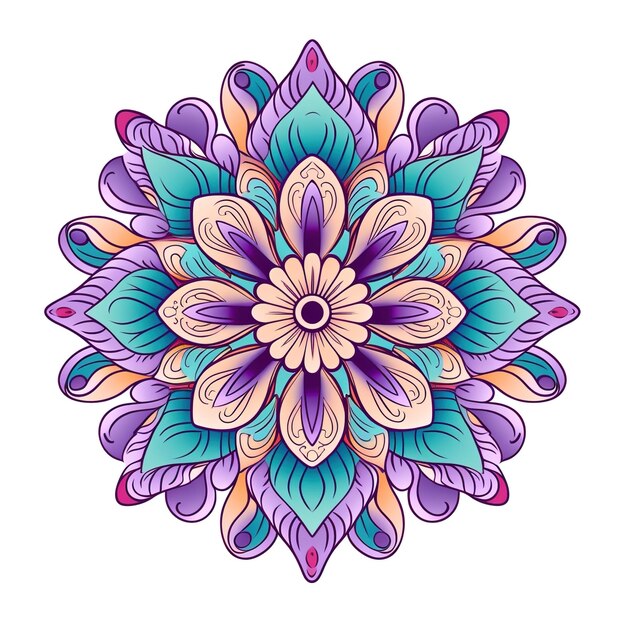 Belle conception de mandala floral élément décoratif ornemental créatif en forme de cercle