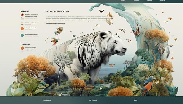 une belle conception de sites Web pour la conservation et la protection de tous les animaux de la planète