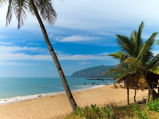 Belle côte de la mer à Goa Inde