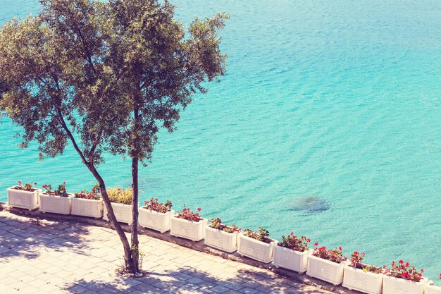 Photo belle côte de la mer en turquie