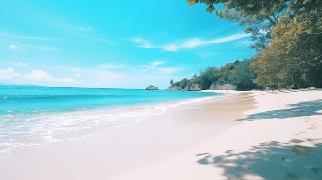 Une belle côte océanique tropicale déserte