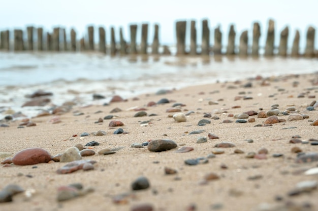 Belle côte de pierre de bord de mer