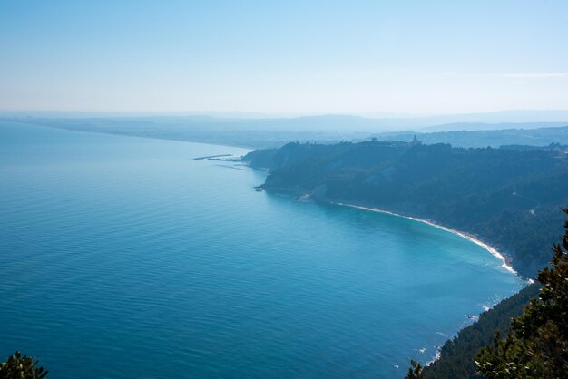 Belle côte rocheuse en mer Méditerranée vue d'en haut