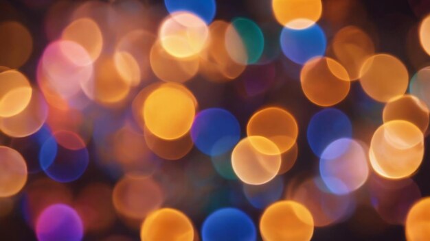 Belle couleur bokeh à l'arrière-plan flou avec des lumières défocalisées