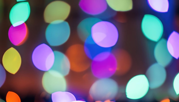 Belle couleur bokeh à l'arrière-plan flou avec des lumières défocalisées