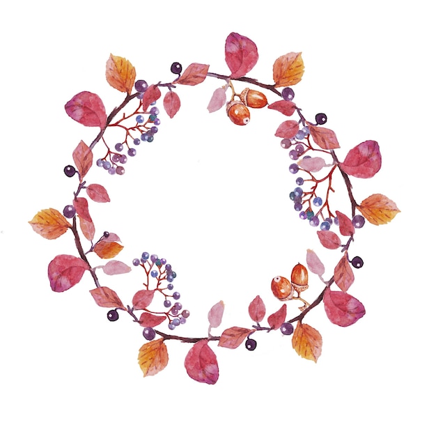 Belle couronne d'automne pour votre conception