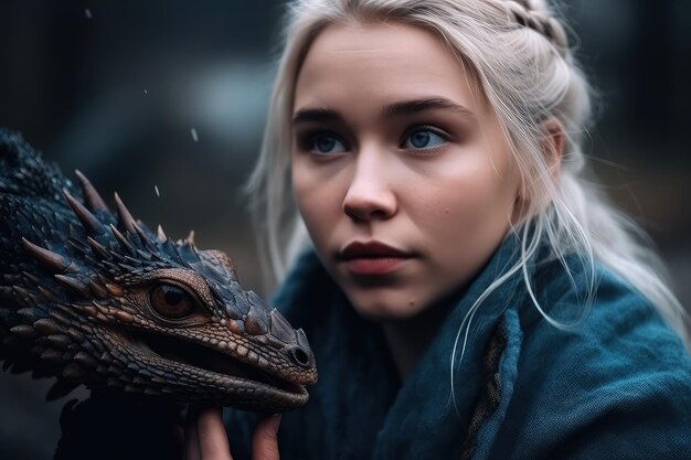 Belle et dangereuse fille mère de dragon