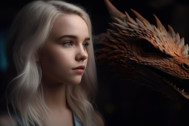 Belle et dangereuse fille mère de dragon