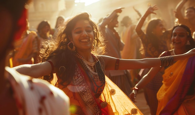 Une belle danseuse indienne de danse classique indienne au festival