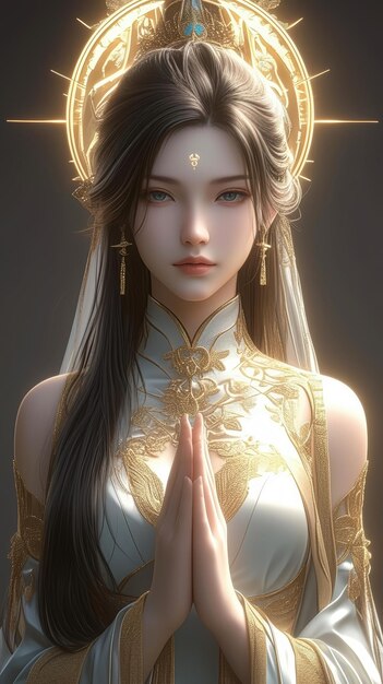 belle déesse chinoise illustration