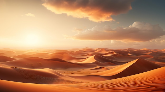 belle dune à la lumière dorée