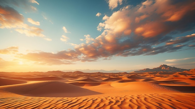 belle dune à la lumière dorée