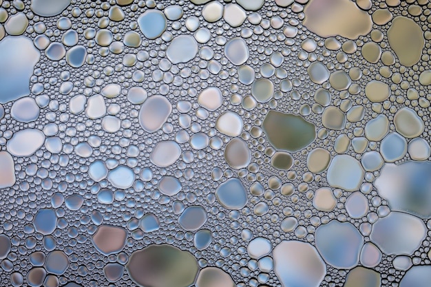 Belle eau huile bulle macro abstrait
