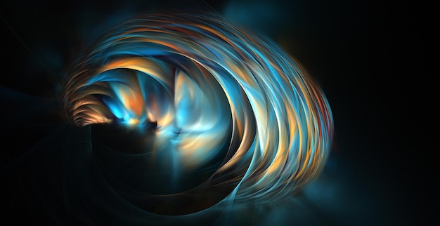 Belle énergie cosmique fractale symétrique numérique lignes fluides vibrantes et pastel apaisant c