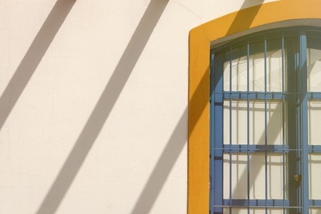 Belle façade maison méditerranéenne avec des ombres portées