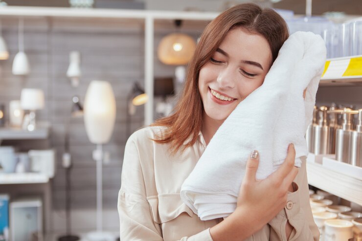 Belle femme, achats, à, homeware, grand magasin