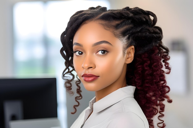 Belle femme au bureau