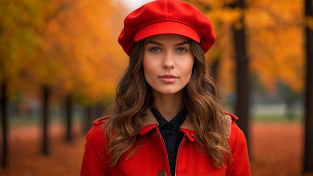 Belle femme de l'automne