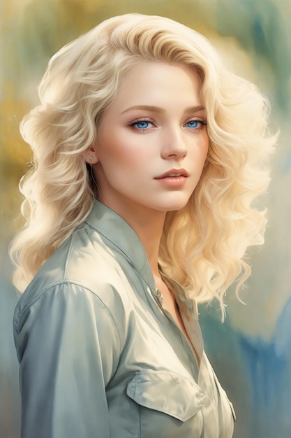 Une belle femme aux cheveux blonds