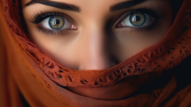 belle femme aux yeux