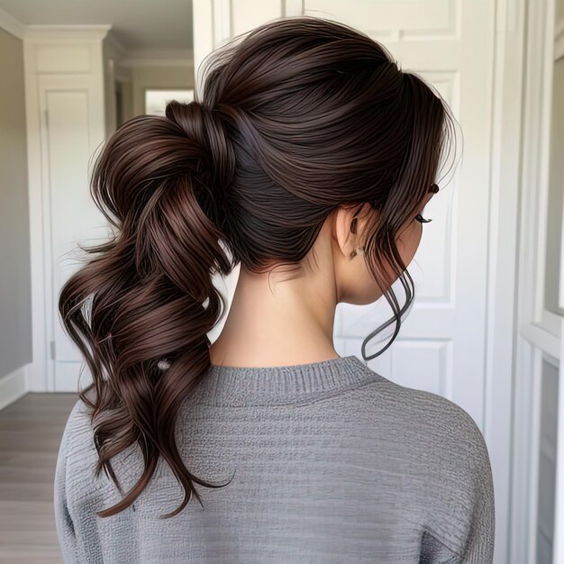 une belle femme avec une coiffure