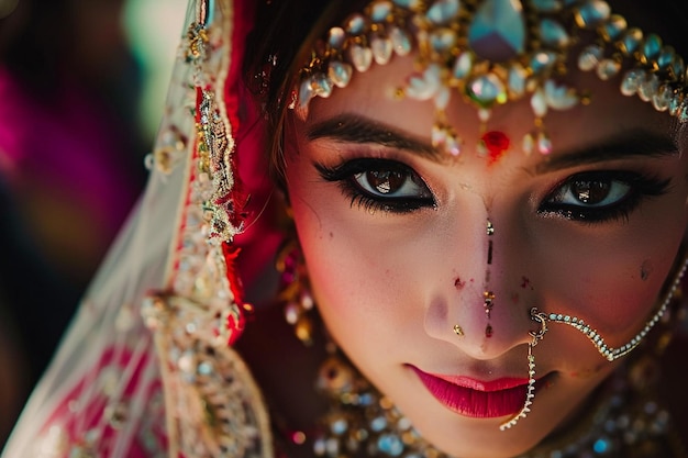 Photo une belle femme du sud de l'inde célèbre une fête hindoue.