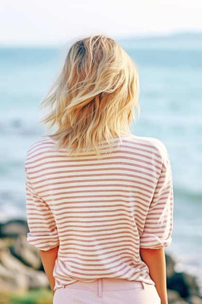 Photo belle femme en été avec un chapeau