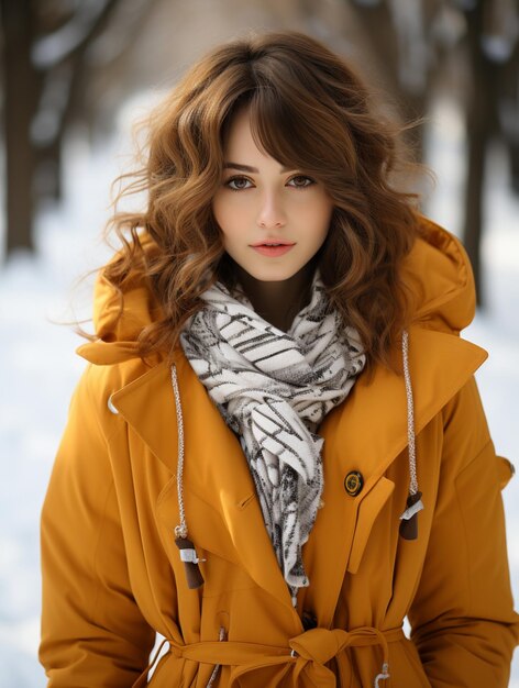 Belle femme d'hiver