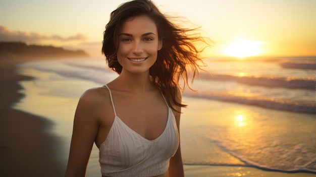 Belle femme sur la plage