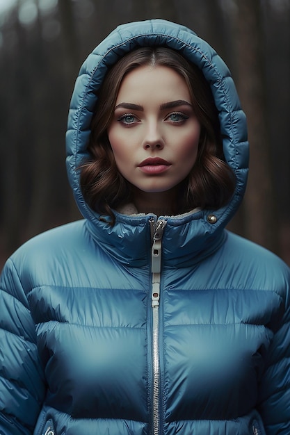 Photo une belle femme portant un manteau coloré