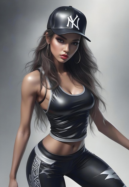 Une belle femme sexy en vêtements de sport